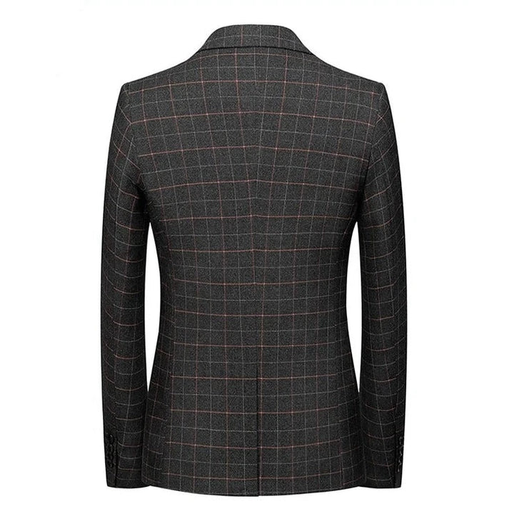 Herren Sakko Karo Design Slim-Fit Hochwertige Materialien