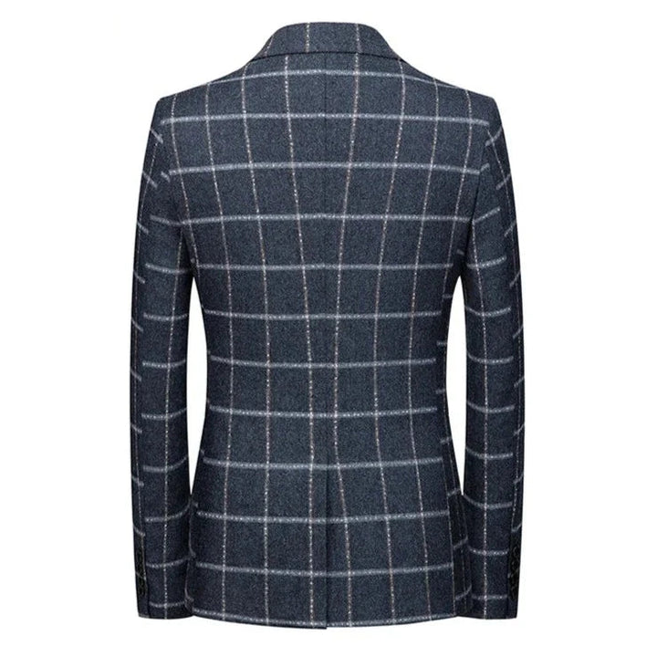 Herren Sakko Karo Muster Hochwertig Elegant