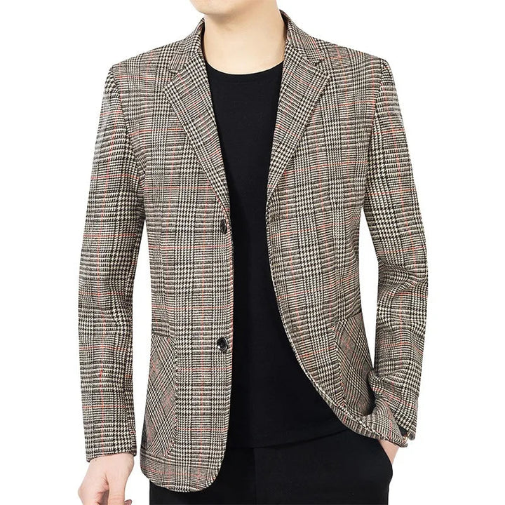 Herren Sakko Tweed Eleganter Stil