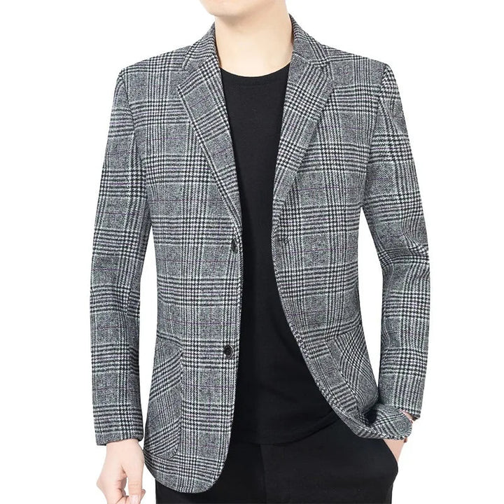 Herren Sakko Tweed Eleganter Stil
