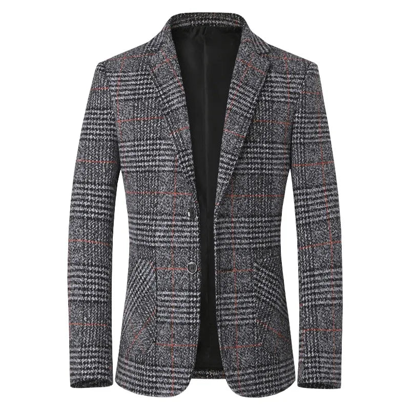 Herren Sakko Tweed Eleganter Stil