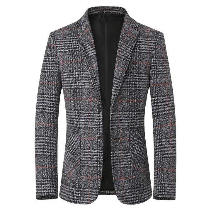 Herren Sakko Tweed Eleganter Stil