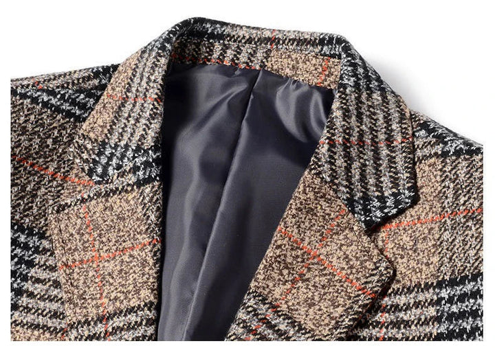 Herren Sakko Tweed Eleganter Stil