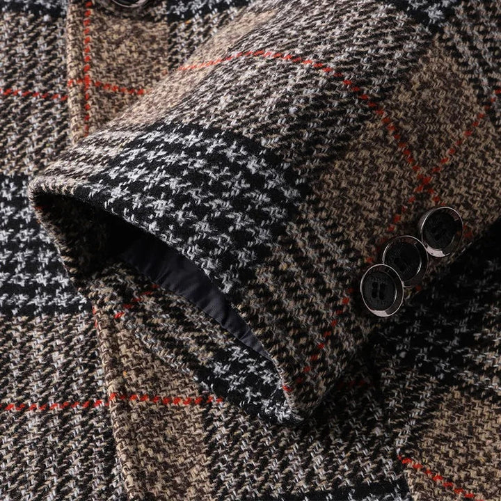 Herren Sakko Tweed Eleganter Stil