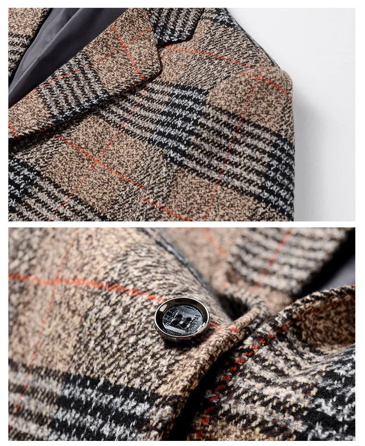 Herren Sakko Tweed Eleganter Stil