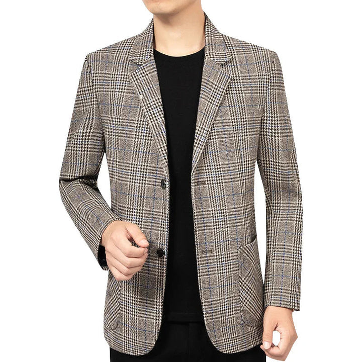 Herren Sakko Tweed Eleganter Stil