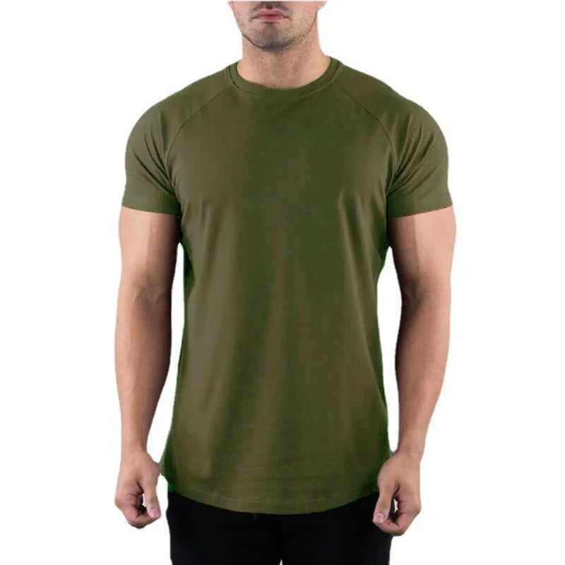Herren Slim Fit T-Shirt Baumwolle Rundhals Moderne Passform