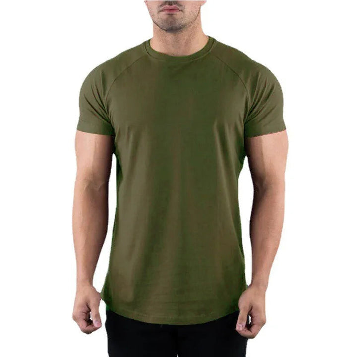 Herren Slim Fit T-Shirt Baumwolle Rundhals Moderne Passform