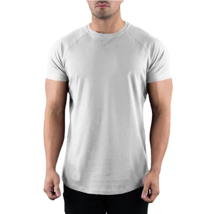 Herren Slim Fit T-Shirt Baumwolle Rundhals Moderne Passform