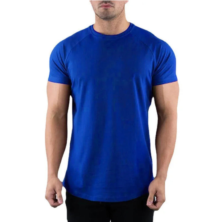 Herren Slim Fit T-Shirt Baumwolle Rundhals Moderne Passform