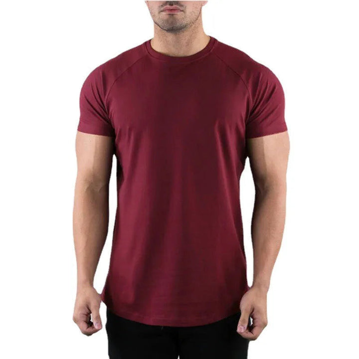 Herren Slim Fit T-Shirt Baumwolle Rundhals Moderne Passform