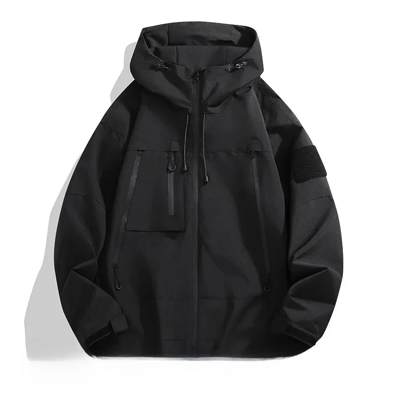 Herren Softshell Jacke mit Kapuze Modern und Praktischen Taschen