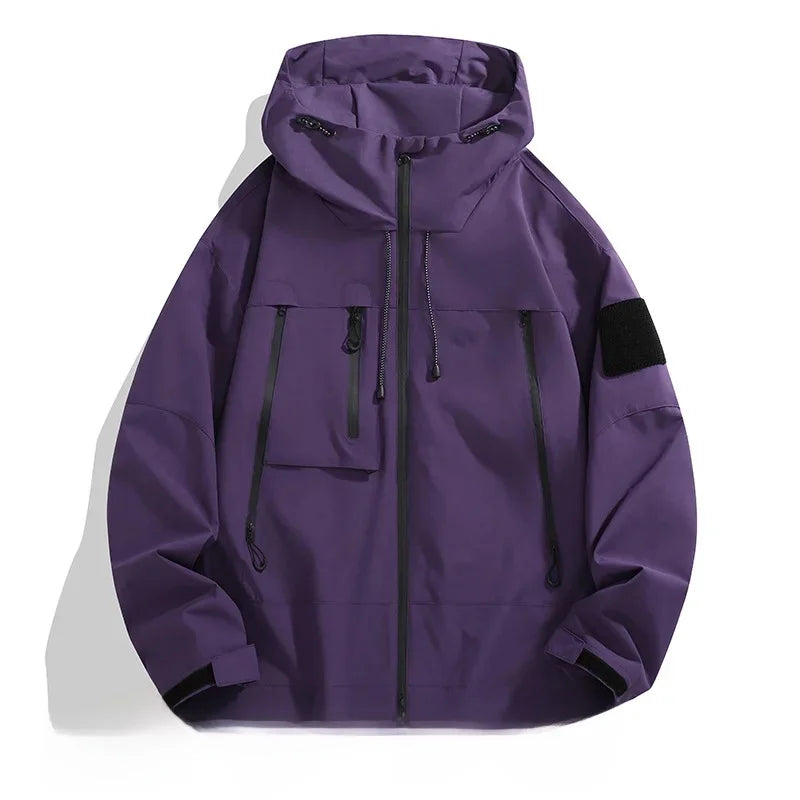 Herren Softshell Jacke mit Kapuze Modern und Praktischen Taschen