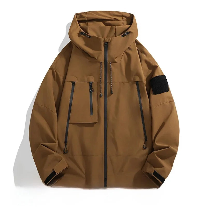 Herren Softshell Jacke mit Kapuze Modern und Praktischen Taschen