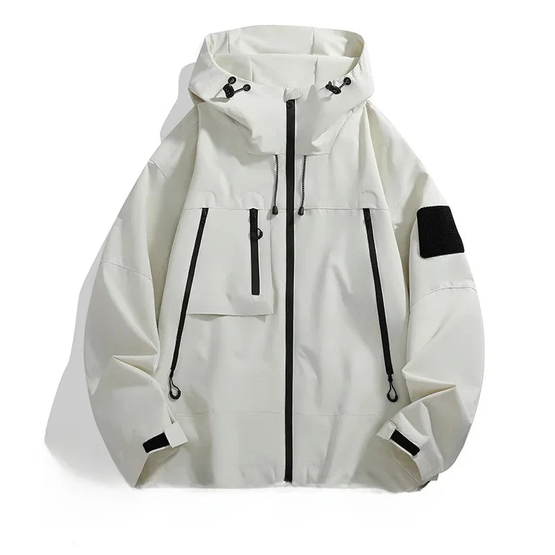 Herren Softshell Jacke mit Kapuze Modern und Praktischen Taschen