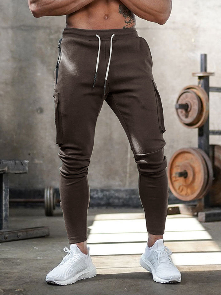 Pantalon de sport homme coton flexible pour entraînement et loisirs