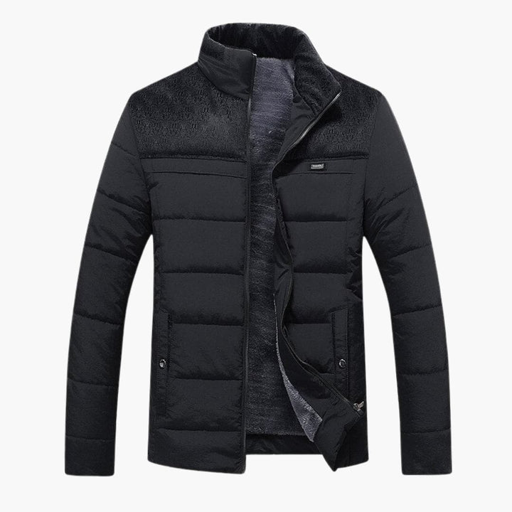 Herren Steppjacke Fleece Stehkragen Modernes Design