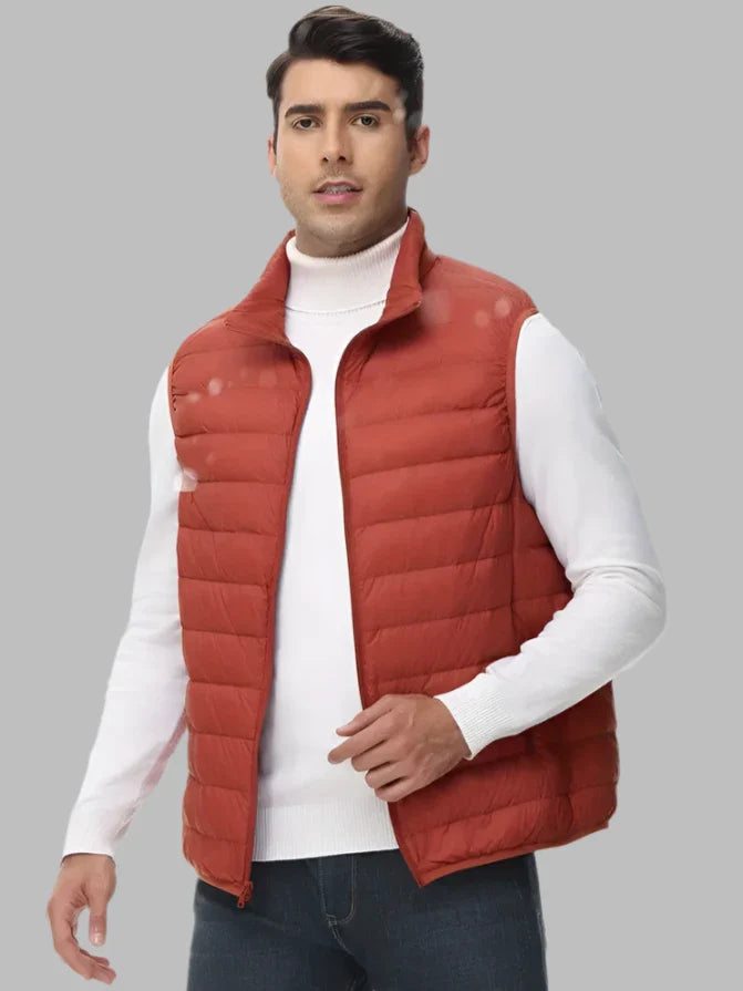 Herren Steppweste Leichte Wattierung Minimalistisches Design