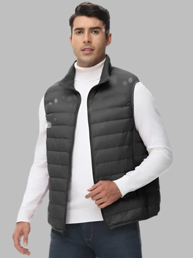 Herren Steppweste Leichte Wattierung Minimalistisches Design