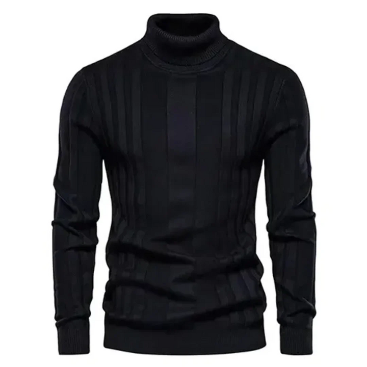 Herren Strickpullover Rollkragen Warm Baumwolle Klassisch