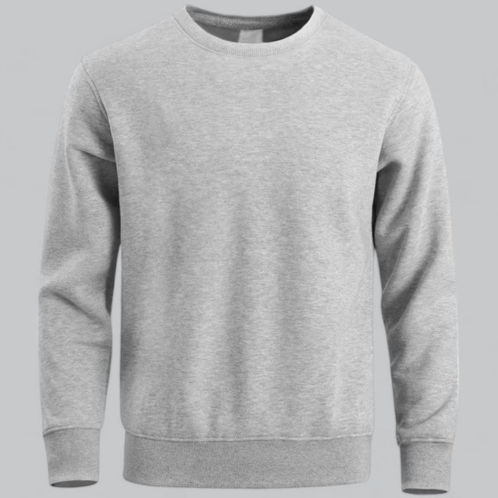 Herren Sweatshirt Baumwolle Lässig Crewneck Langarm