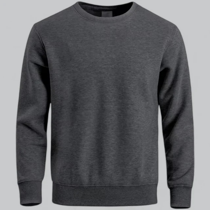 Herren Sweatshirt Baumwolle Lässig Crewneck Langarm