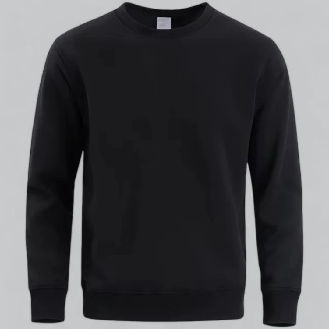 Herren Sweatshirt Baumwolle Lässig Crewneck Langarm