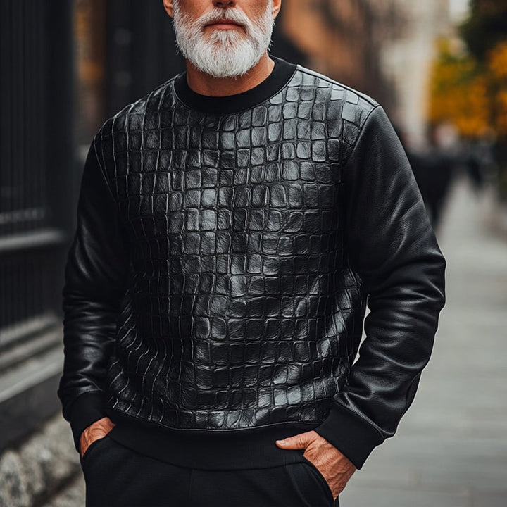 Herren Sweatshirt Krokodilleder 0