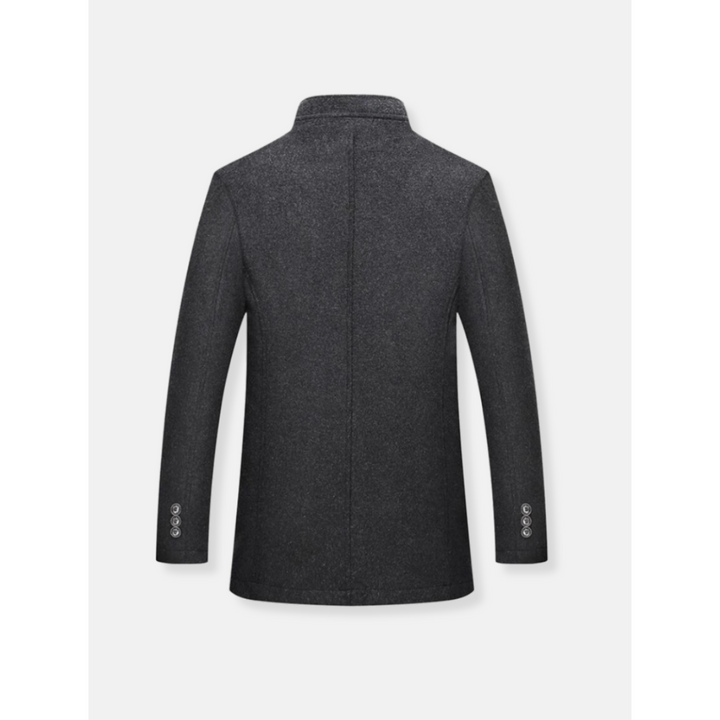 Herren Trenchcoat Aus Warmem Material Mit Langen Ärmeln