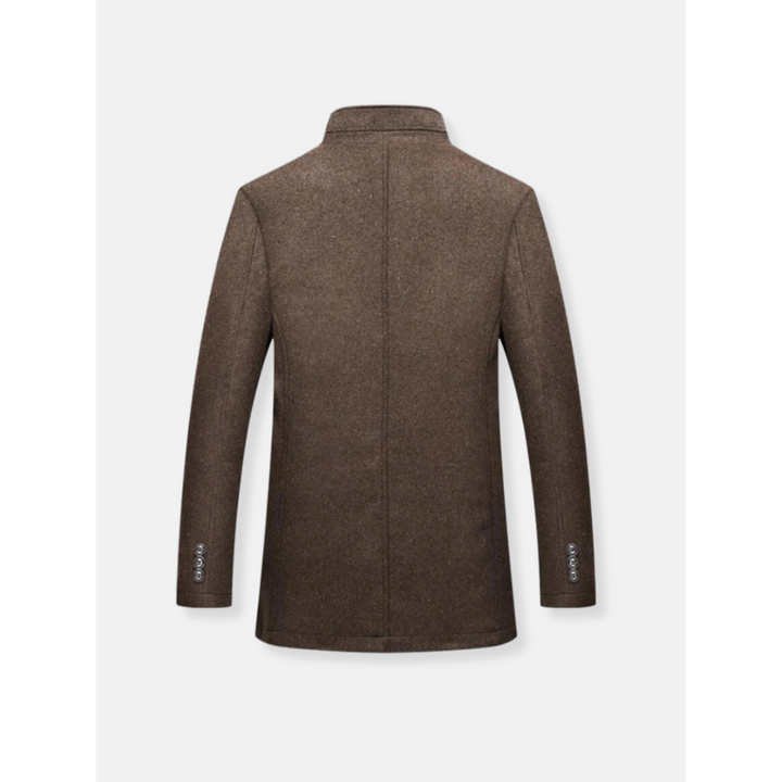 Herren Trenchcoat Aus Warmem Material Mit Langen Ärmeln