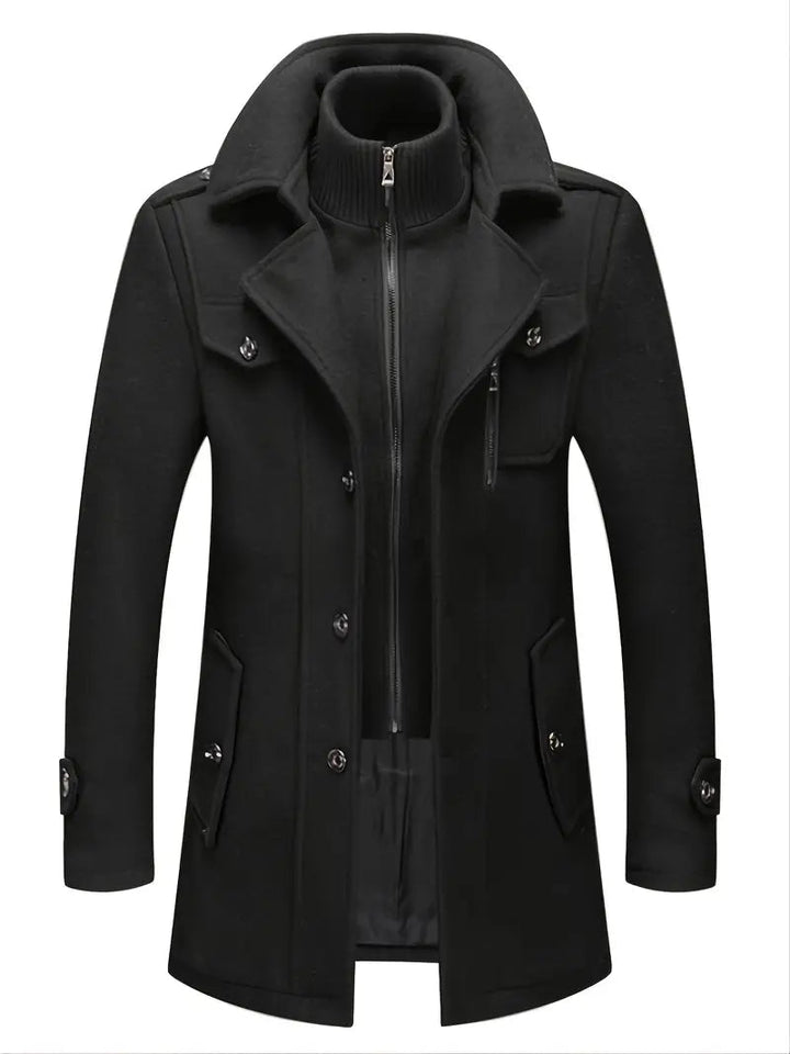 Herren Trenchcoat Aus Weichem Material Im Modernen Stil