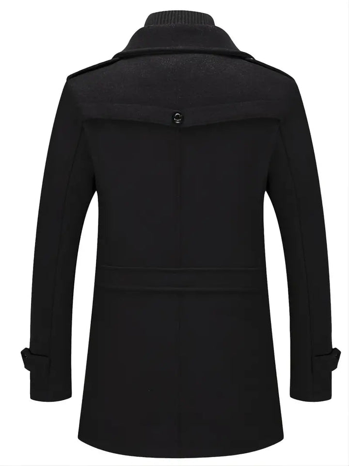 Herren Trenchcoat Aus Weichem Material Im Modernen Stil