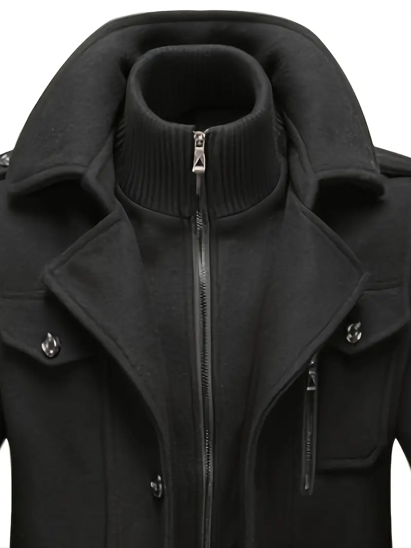 Herren Trenchcoat Aus Weichem Material Im Modernen Stil