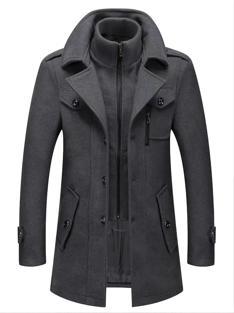 Herren Trenchcoat Aus Weichem Material Im Modernen Stil