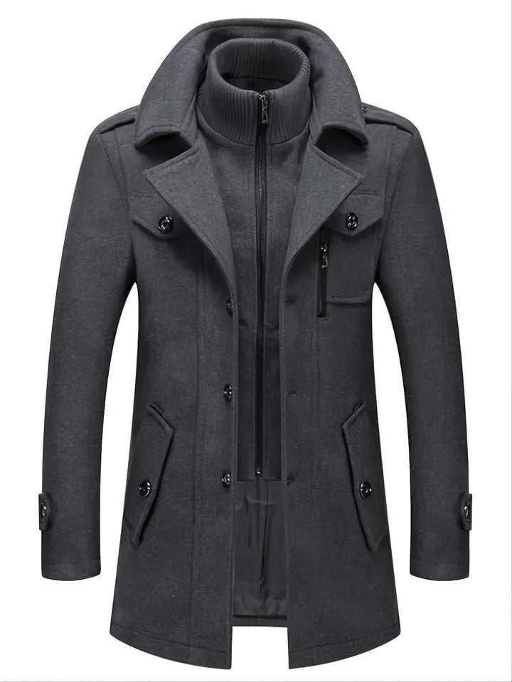 Herren Trenchcoat Aus Weichem Material Im Modernen Stil