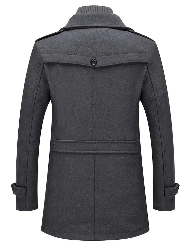 Herren Trenchcoat Aus Weichem Material Im Modernen Stil