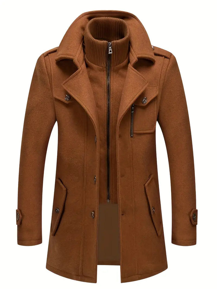Herren Trenchcoat Aus Weichem Material Im Modernen Stil