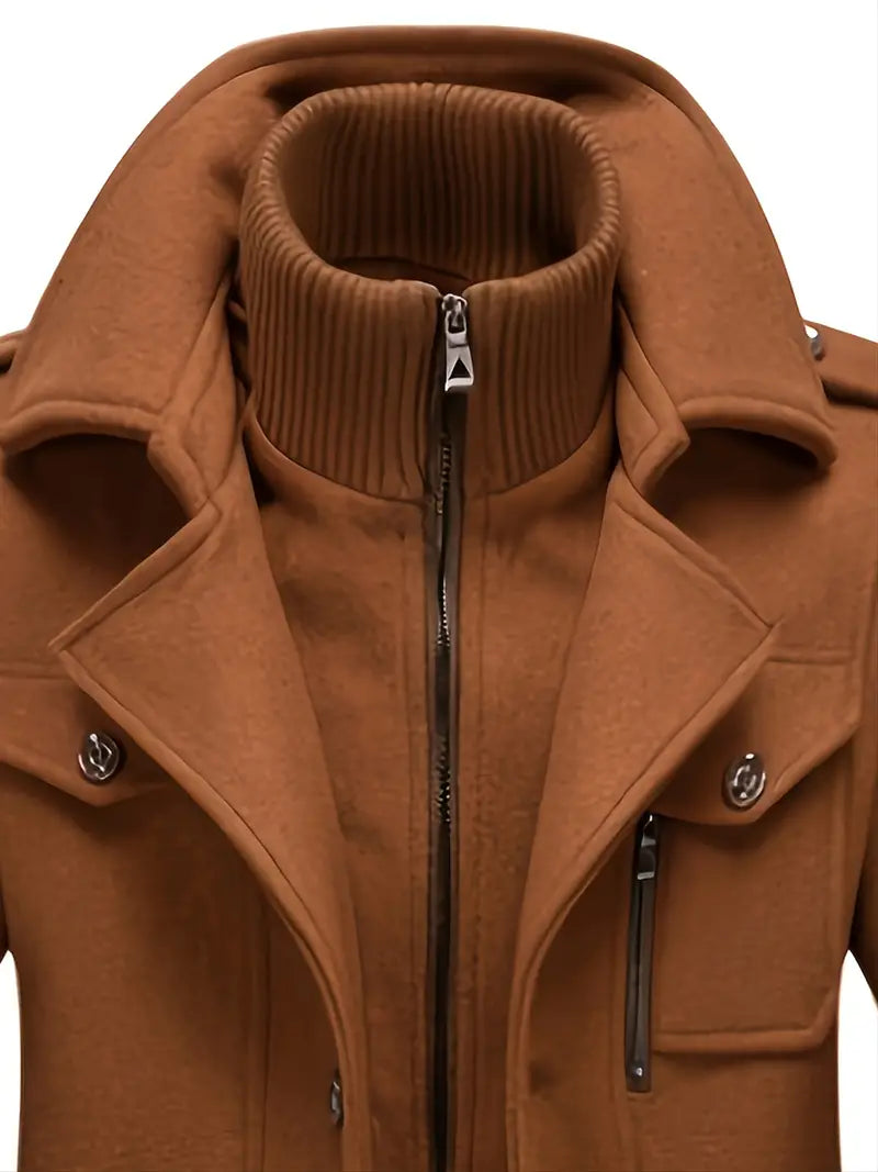 Herren Trenchcoat Aus Weichem Material Im Modernen Stil