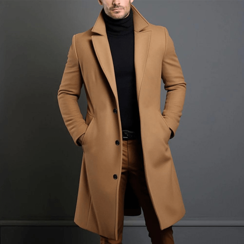 Herren Trenchcoat Hochwertiges Material Klassischer Stil