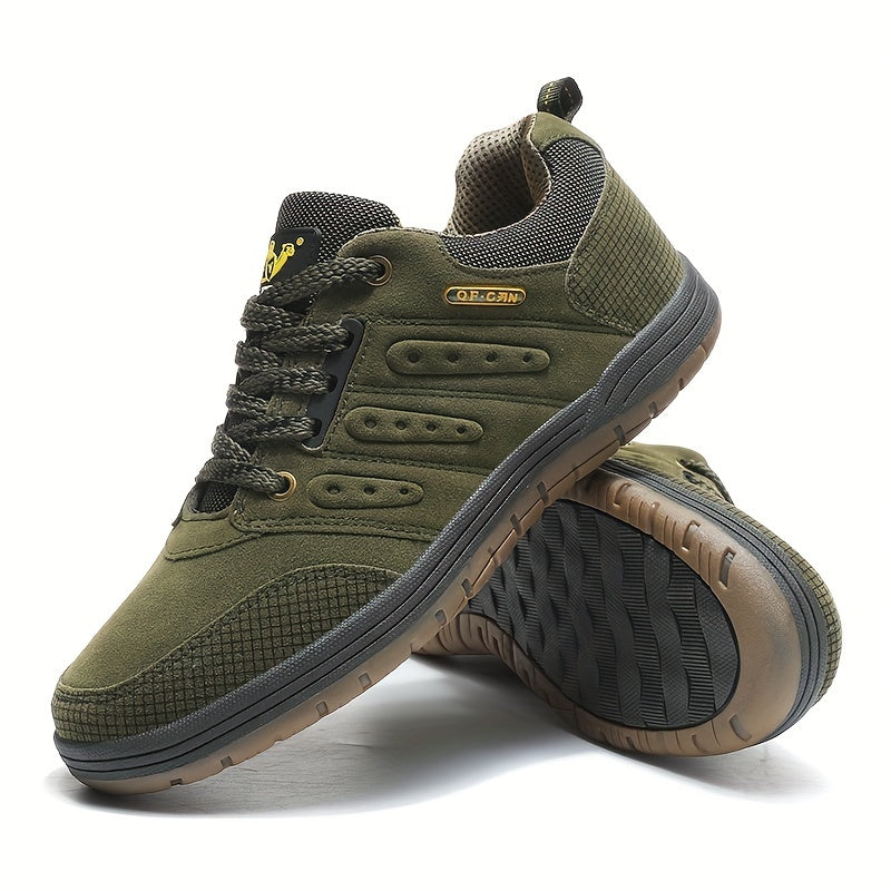 Herren Wanderschuhe Leder Rutschfeste Gummisohle Stilvoll
