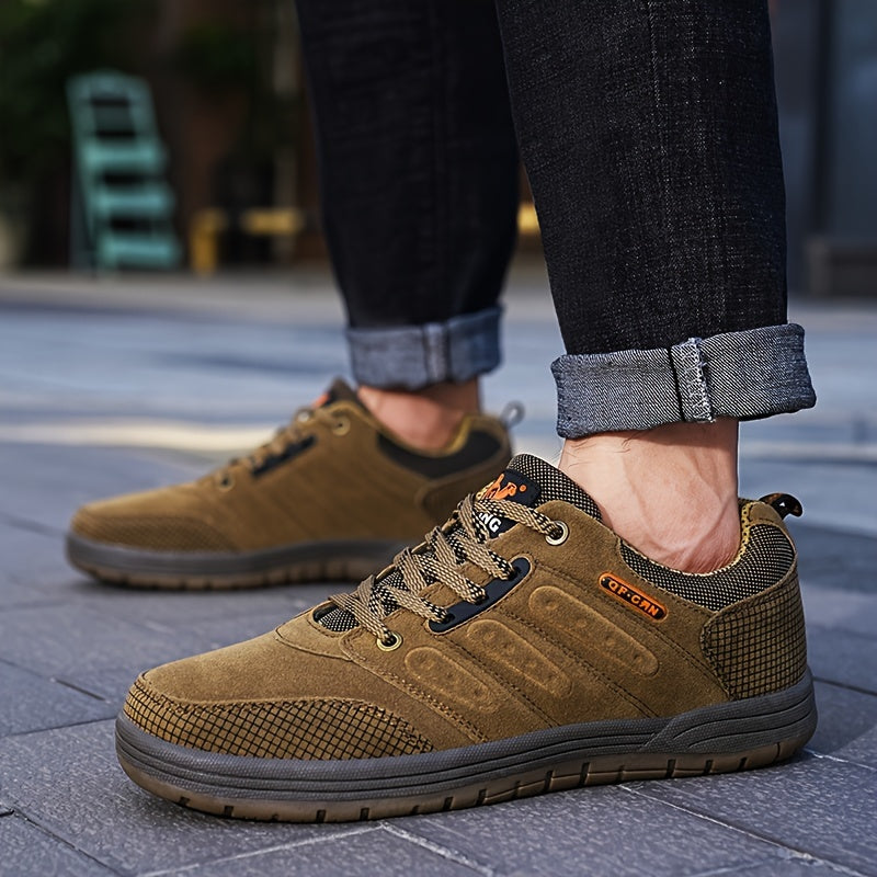 Herren Wanderschuhe Leder Rutschfeste Gummisohle Stilvoll
