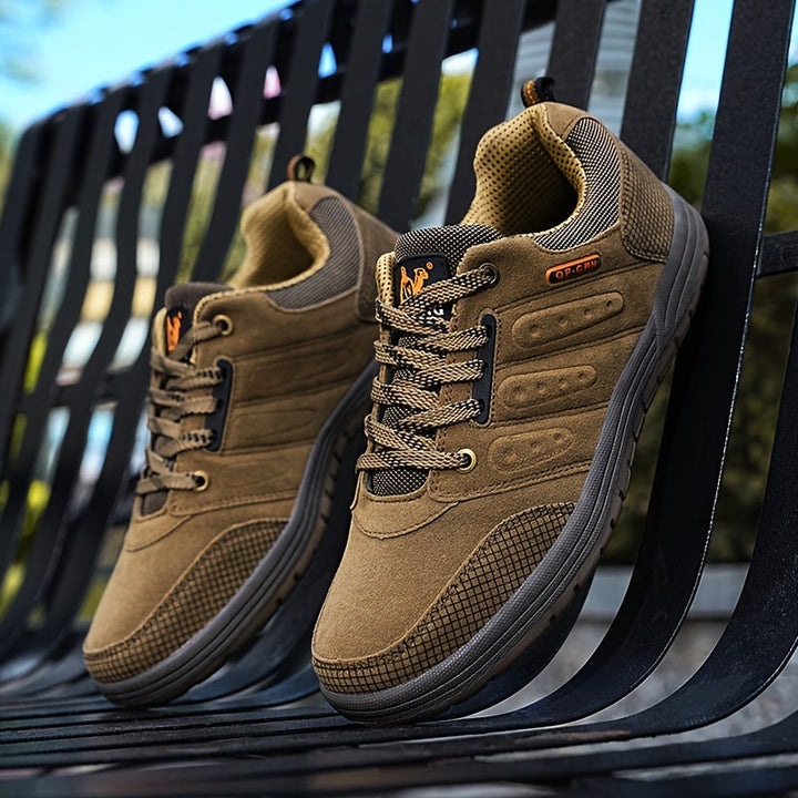Herren Wanderschuhe Leder Rutschfeste Gummisohle Stilvoll