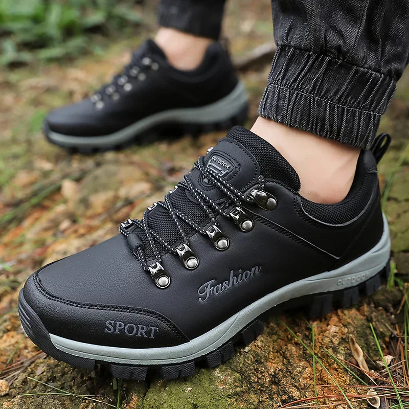 Chaussures de randonnée homme cuir trekking extérieur confort