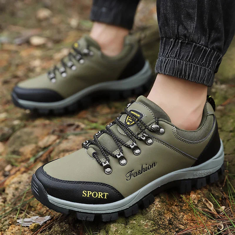 Chaussures de randonnée homme cuir trekking extérieur confort