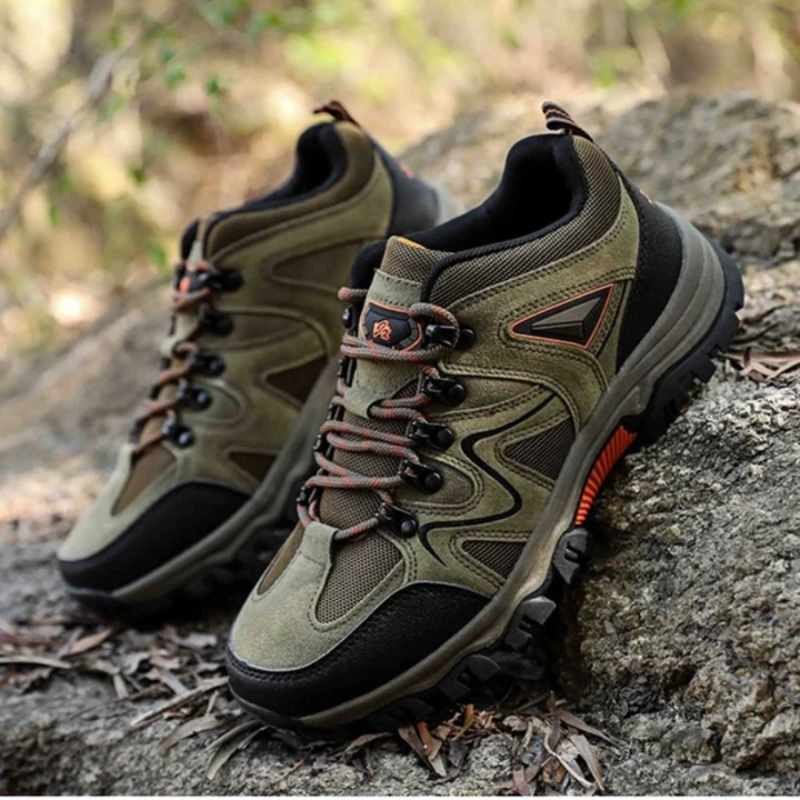 Chaussures de randonnée pour hommes Chaussures de trekking robustes de plein air Respirantes à lacets