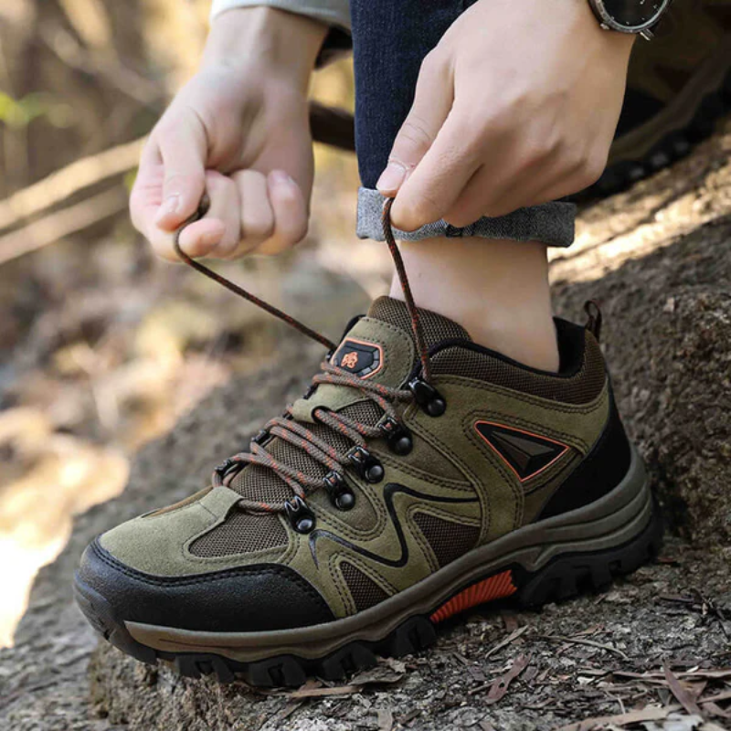 Chaussures de randonnée pour hommes Chaussures de trekking robustes de plein air Respirantes à lacets