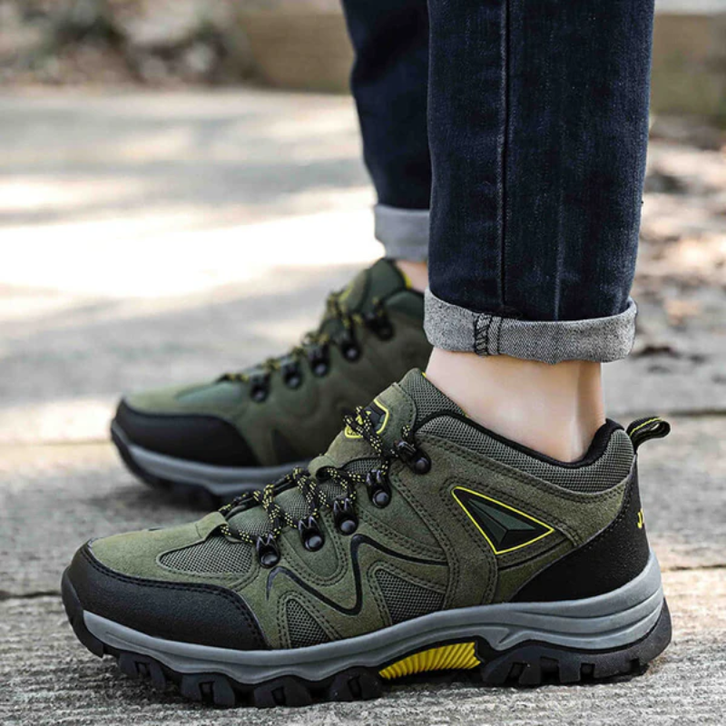 Chaussures de randonnée pour hommes Chaussures de trekking robustes de plein air Respirantes à lacets