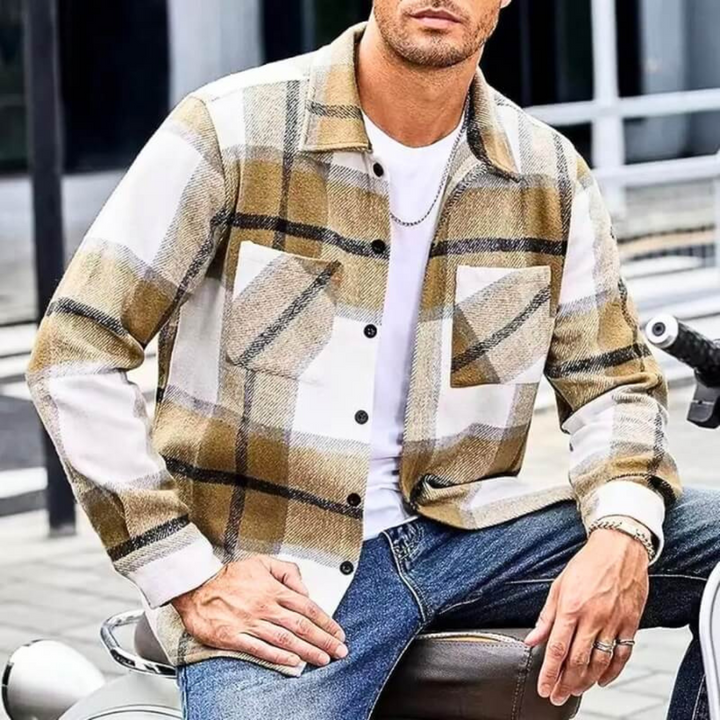 Chemise chaude pour homme à manches longues classique et élégante