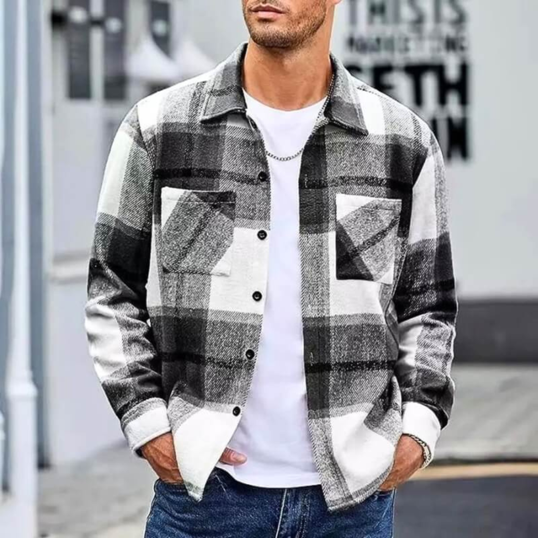 Chemise chaude pour homme à manches longues classique et élégante