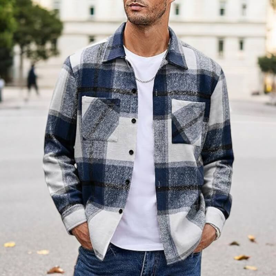 Chemise chaude pour homme à manches longues classique et élégante